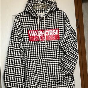 Warhorse Dunmore Black and White Houndstooth Hoodie